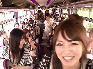 Crazy Orgy in a Moving Teacher thither Weasel words Sucking with the addition of Riding Japanese Sluts