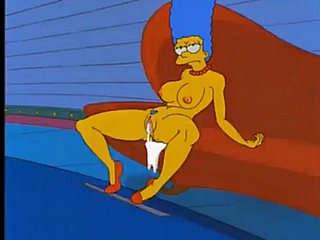 Marge Simpson wordt geneukt entry-way de machine