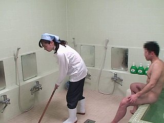 Japanese cleaning lady receives a pretty complying doggy melody pounding