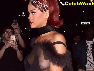Rihanna nua pussy nosh desliza titslips ver através e mais