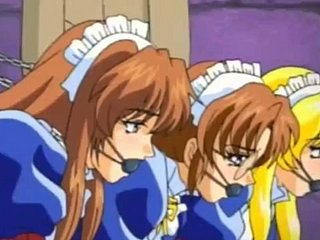 Mooie dienstmeisjes in openbare slavery - Hentai anime -seks