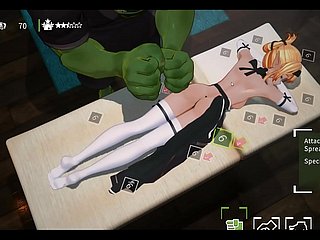 Masaż ORC [3D Hentai Game] Ep.1 Olejowany masaż na Deviant Kobold
