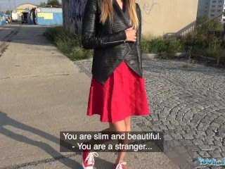 Public Intermediary She is pantyless with an increment of gets fucked hard